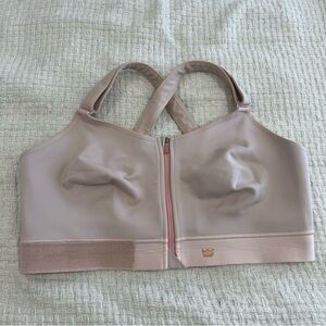SHEFIT Flex Sports Bra Blush Marble Adjustable Zip Front Size 6 Luxe